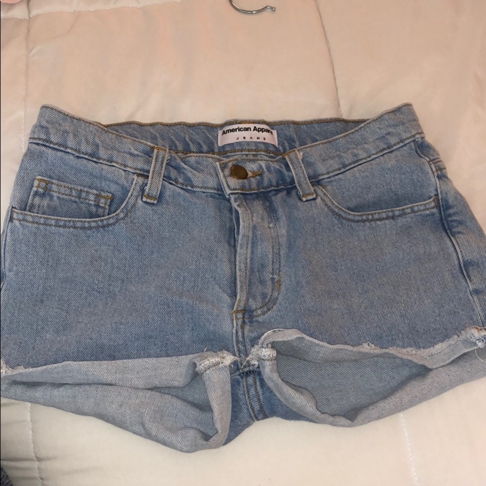 Light denim shorts